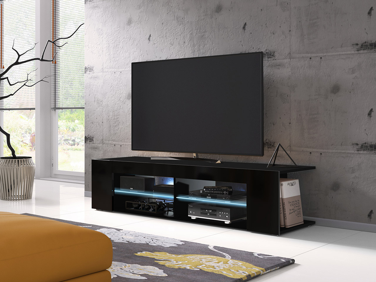 TV-bord Ver I (Sort + Blank sort)