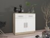 Kommode Tucson 144 (Sonoma eg + Hvid)