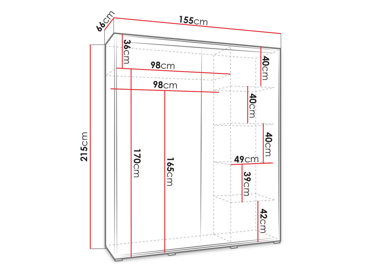 Garderobeskab Murrieta 100 (Wenge)
