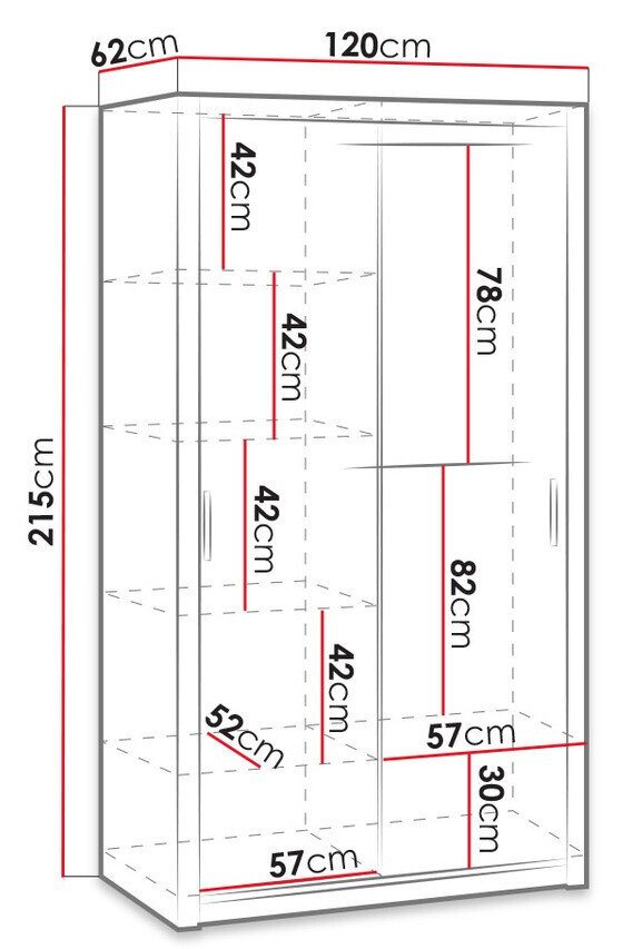 Garderobeskab Catromi 104 (Kloster eg)