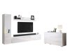 Stuemøbelsæt Sarasota 132 (Hvid + Glansfuld hvid)