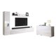 Stuemøbelsæt Sarasota 132 (Hvid + Glansfuld hvid)