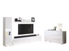 Stuemøbelsæt Sarasota 132 (Hvid + Glansfuld hvid)
