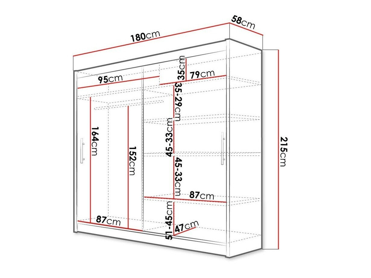 Garderobeskab Closico 100 (Sonoma eg)