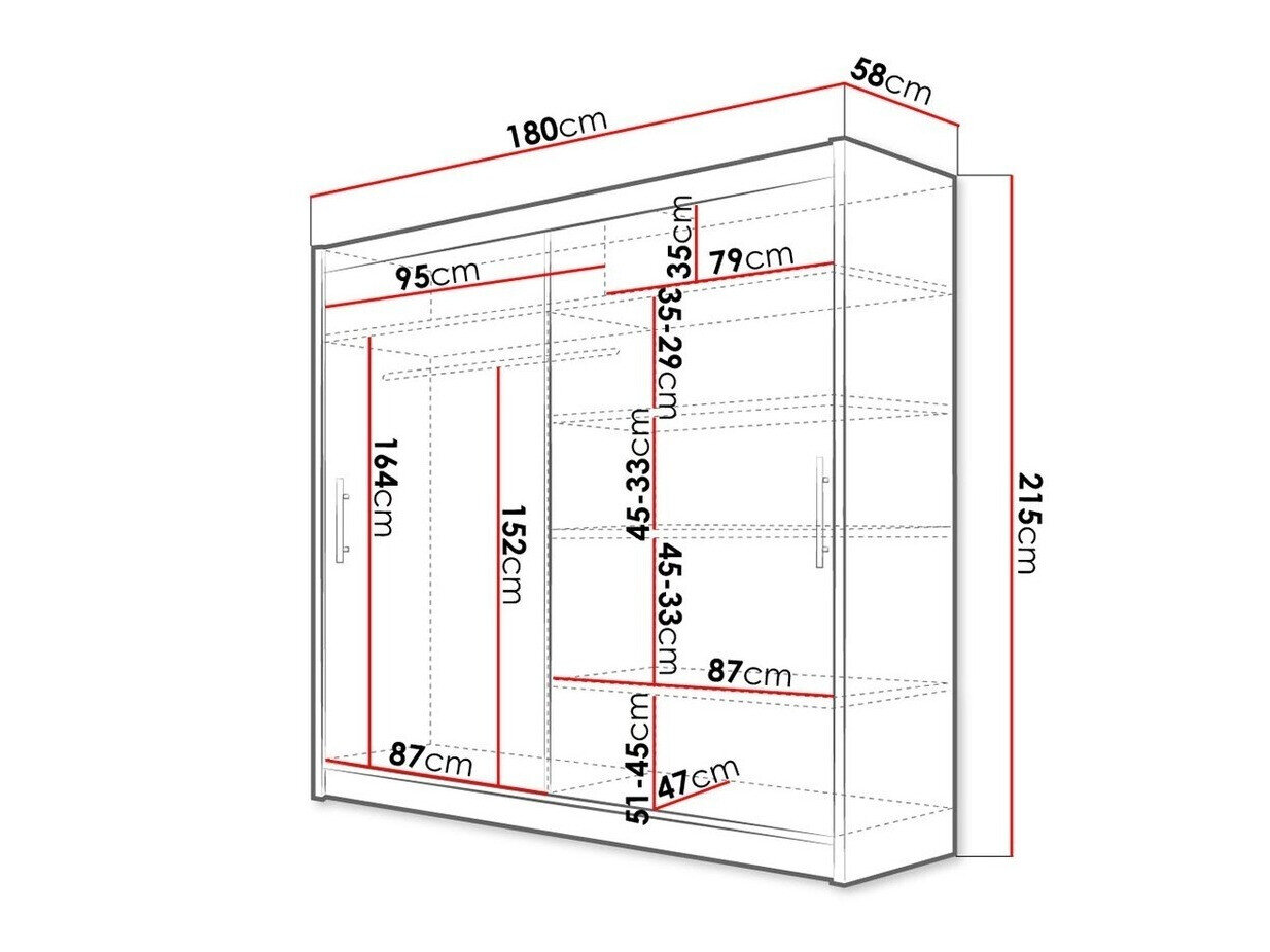 Garderobeskab Closico 100 (Sort)