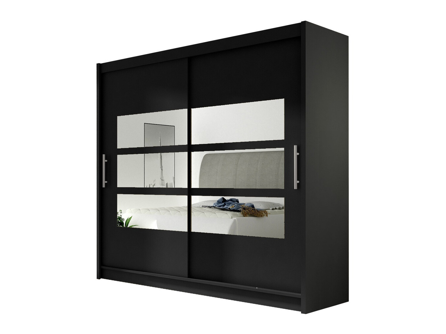 Garderobeskab Closico Pallor III (Sort)