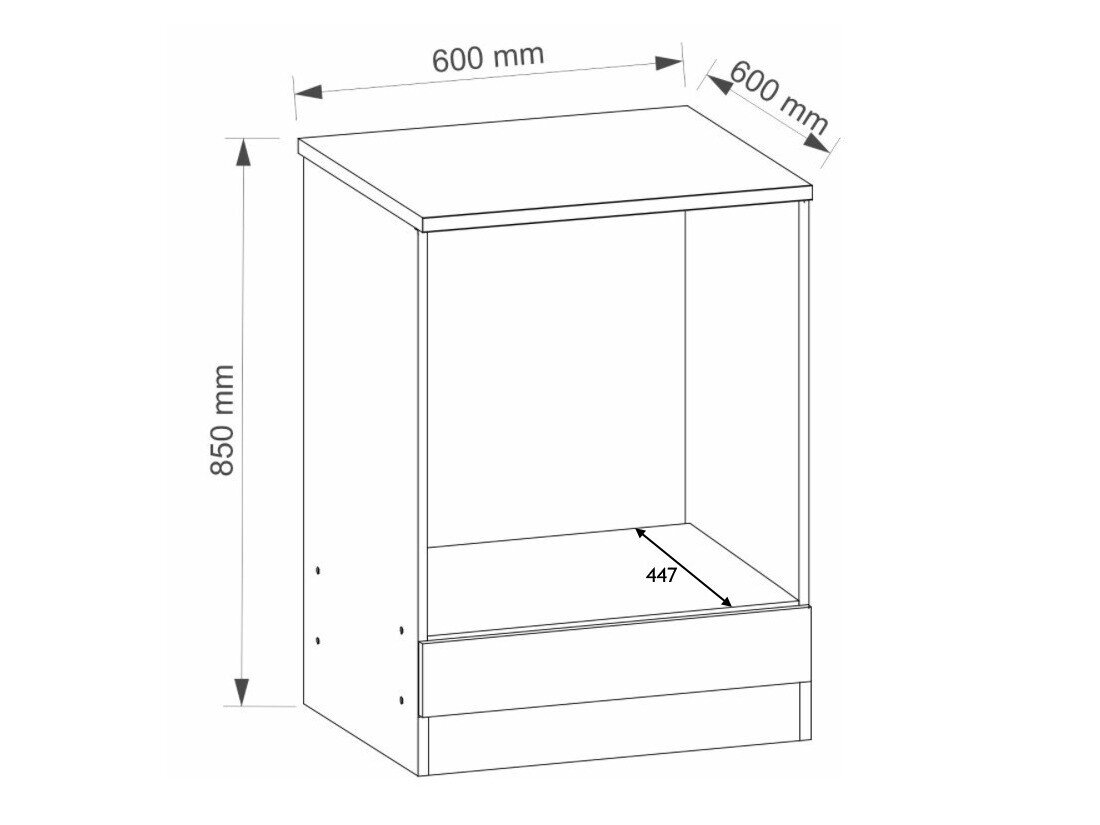 Modulskab til indbyggede apparater Eli Dark 104