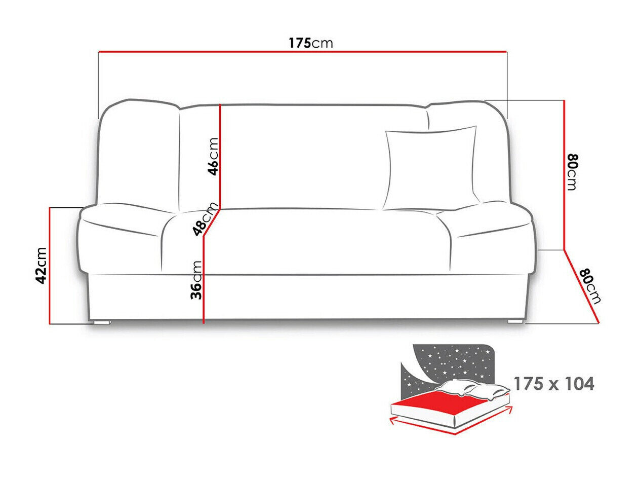 Sovesofa Columbus 117 (Orinoco 22)