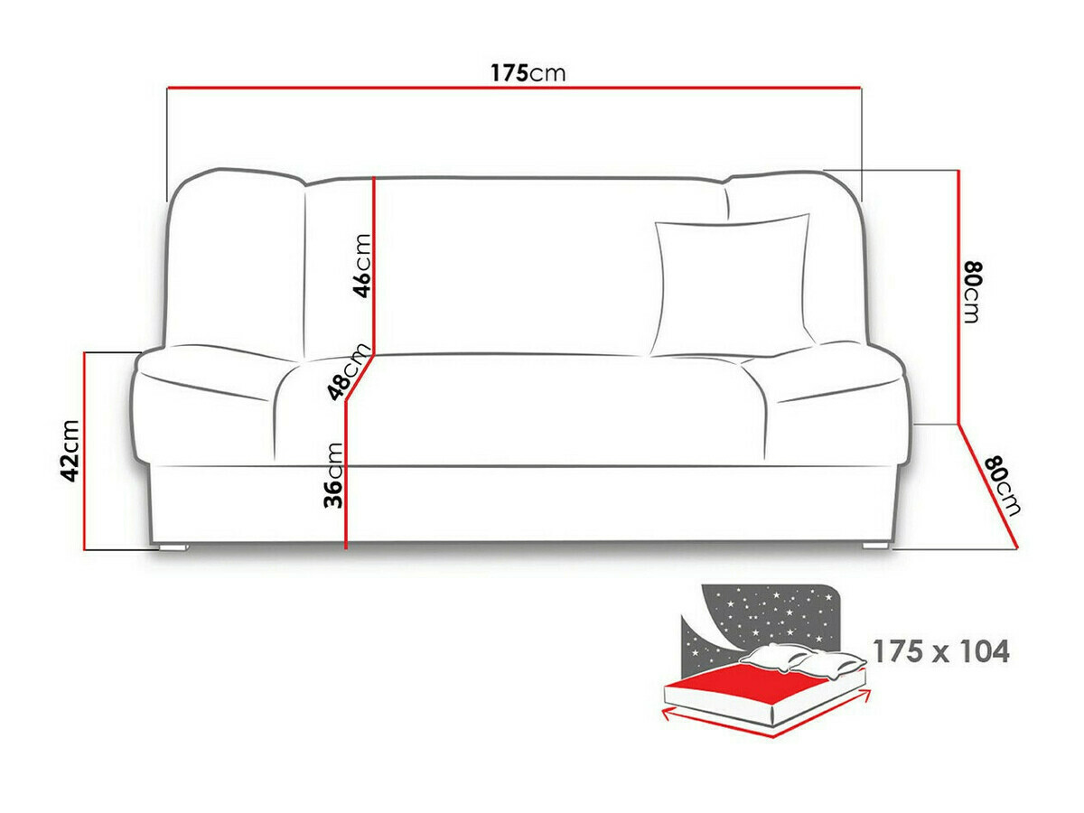 Sovesofa Myreva (Orinoco 85)