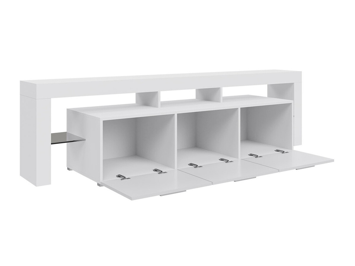 TV-bord Arbor (Hvid + Gloss grå)