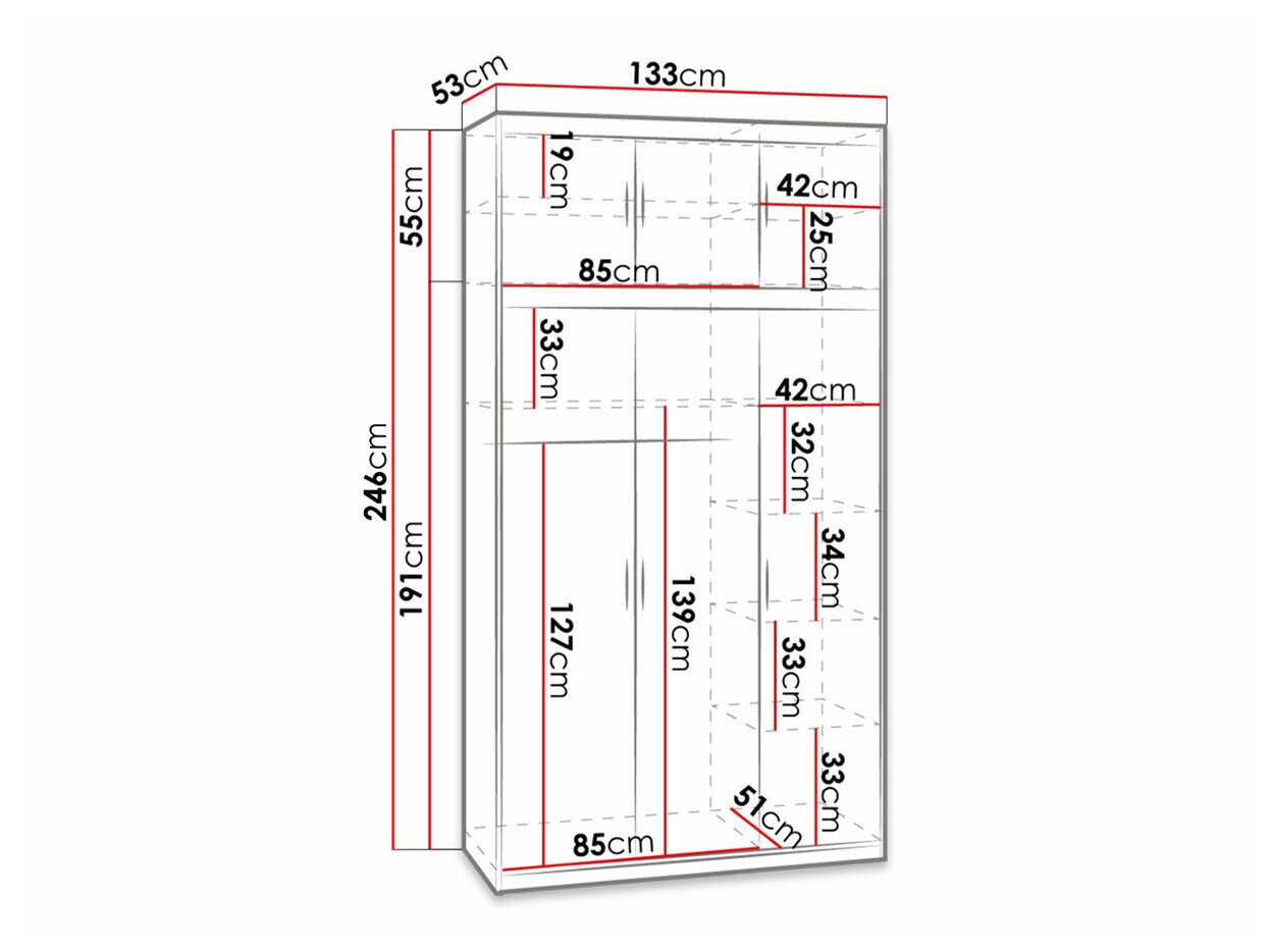 Garderobeskab Novduni 104 (Hvid)