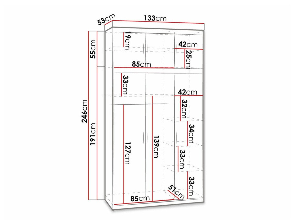 Garderobeskab Novduni 105 (Hvid)