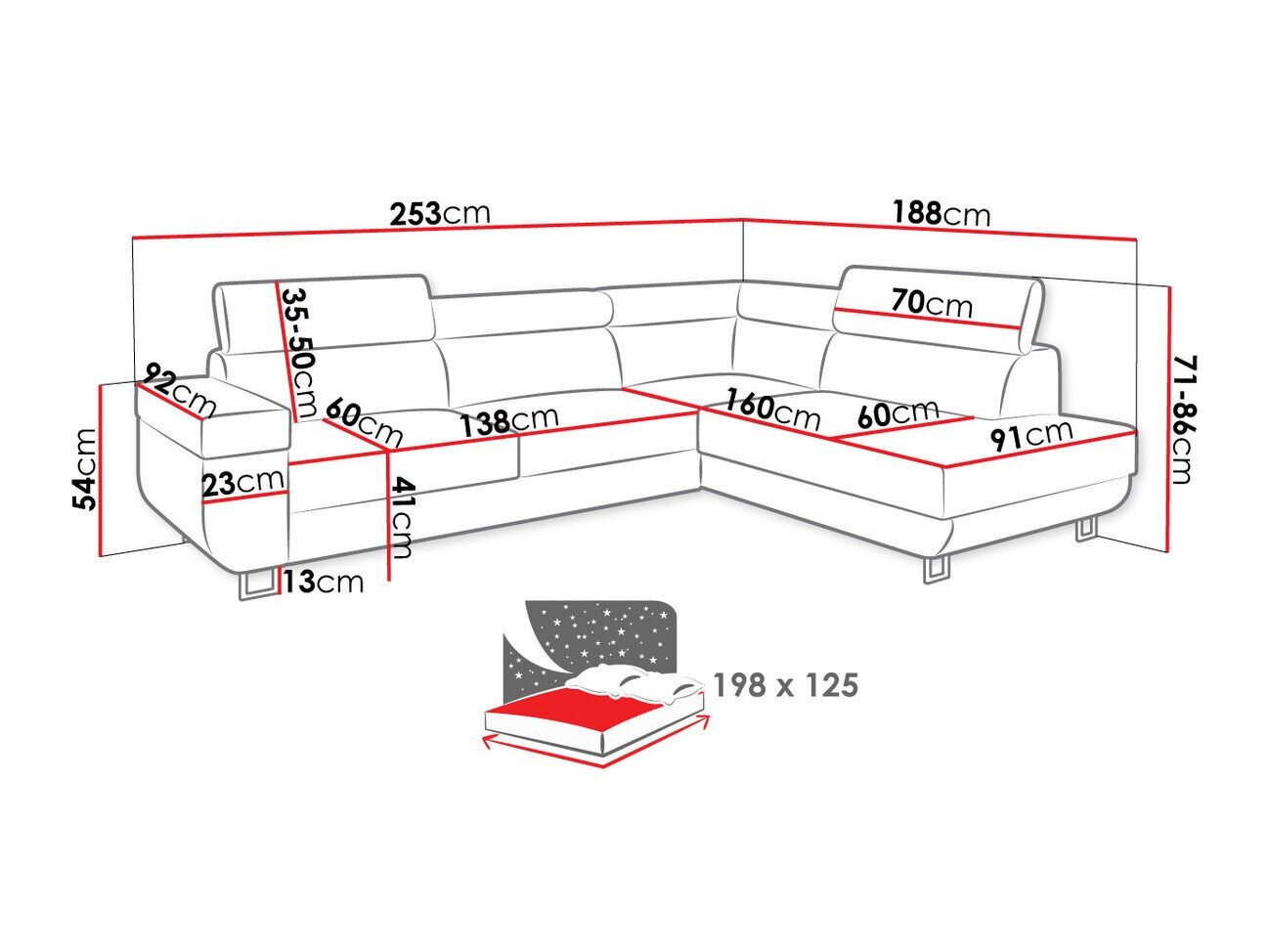 Hjørnesofa Comfivo 306 (Manila 29)