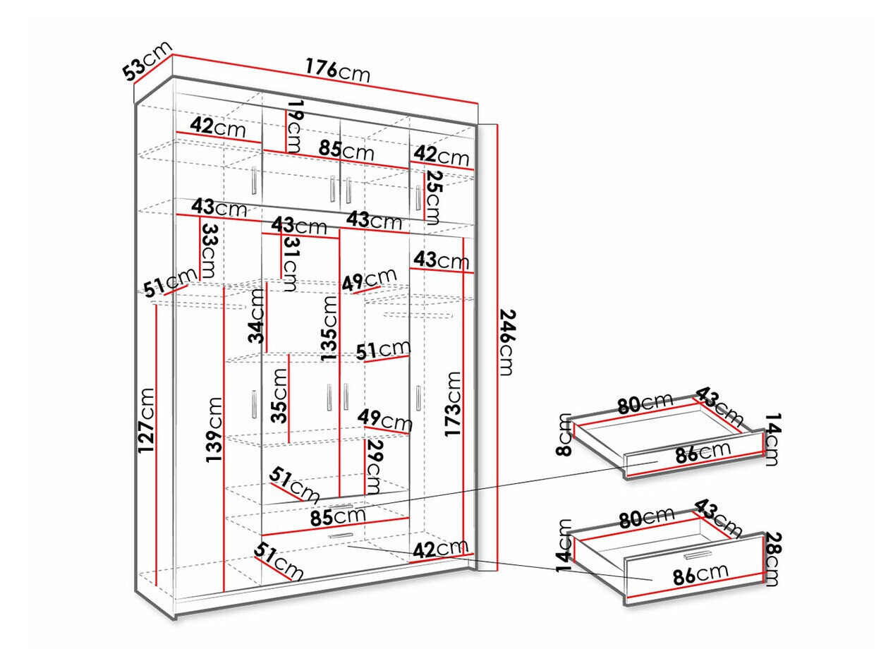 Garderobeskab Novduni 106 (Hvid)