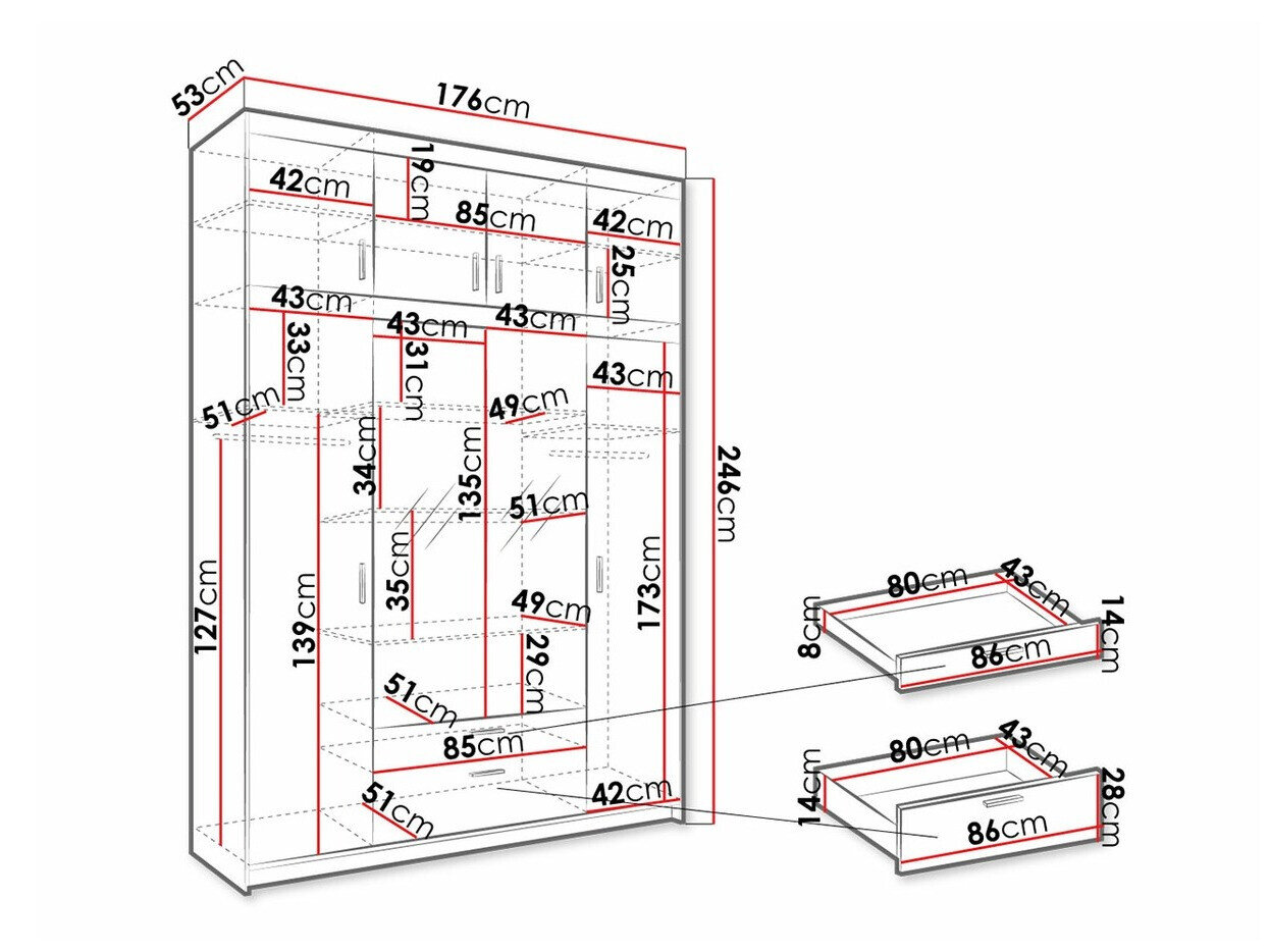 Garderobeskab Novduni 109 (Hvid)