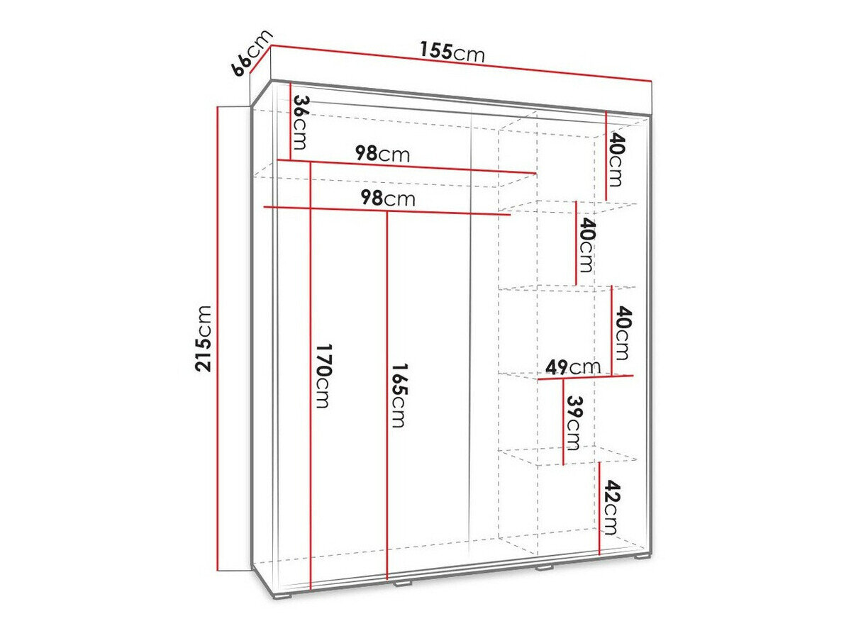 Garderobeskab Murrieta 100 (Hvid)