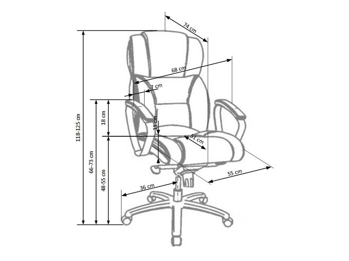 Kontorstol Houston 595 (Sort)