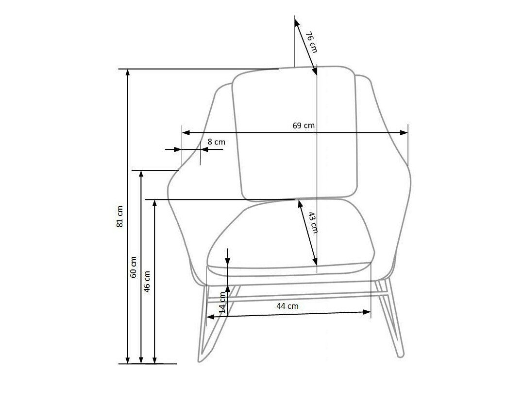 Lænestol Houston 846 (Turkis + Gylden)