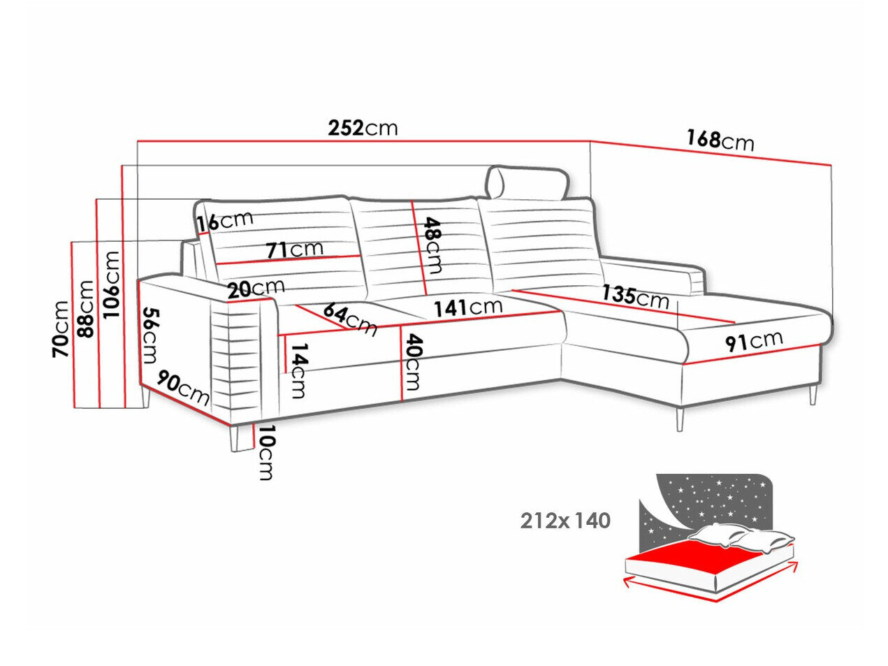Hjørnesofa Comfivo 243 (Velluto 27)
