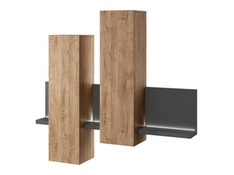 Vægskab Lutiva 101 (Antracit + Ribbec egetræ)