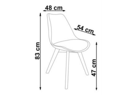 Stol Houston 412 (Lys grå + Lyst træ)