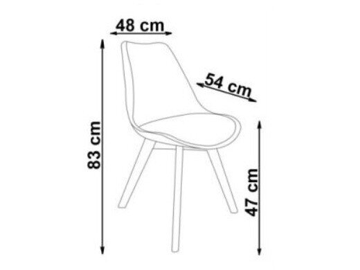 Stol Houston 412 (Lys grå + Lyst træ)