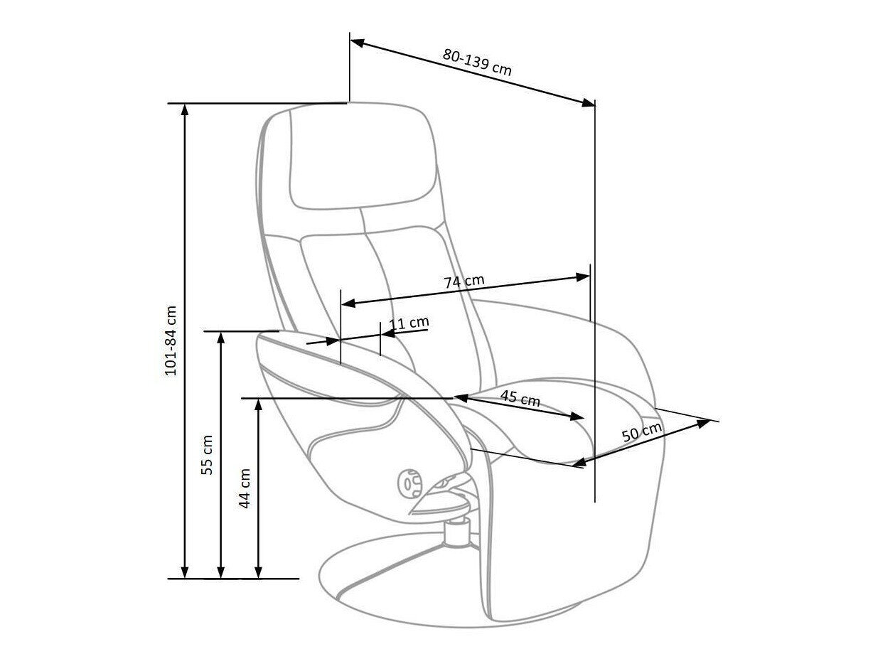 Hvilestol Houston 492 (Grå)