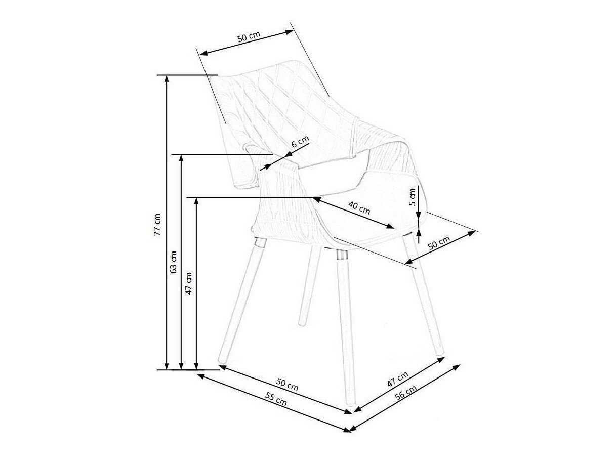 Stol Houston 720 (Lyst træ + Grå)