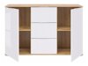 Kommode Tivetra 101 (Wotan eg + Glansfuld hvid)