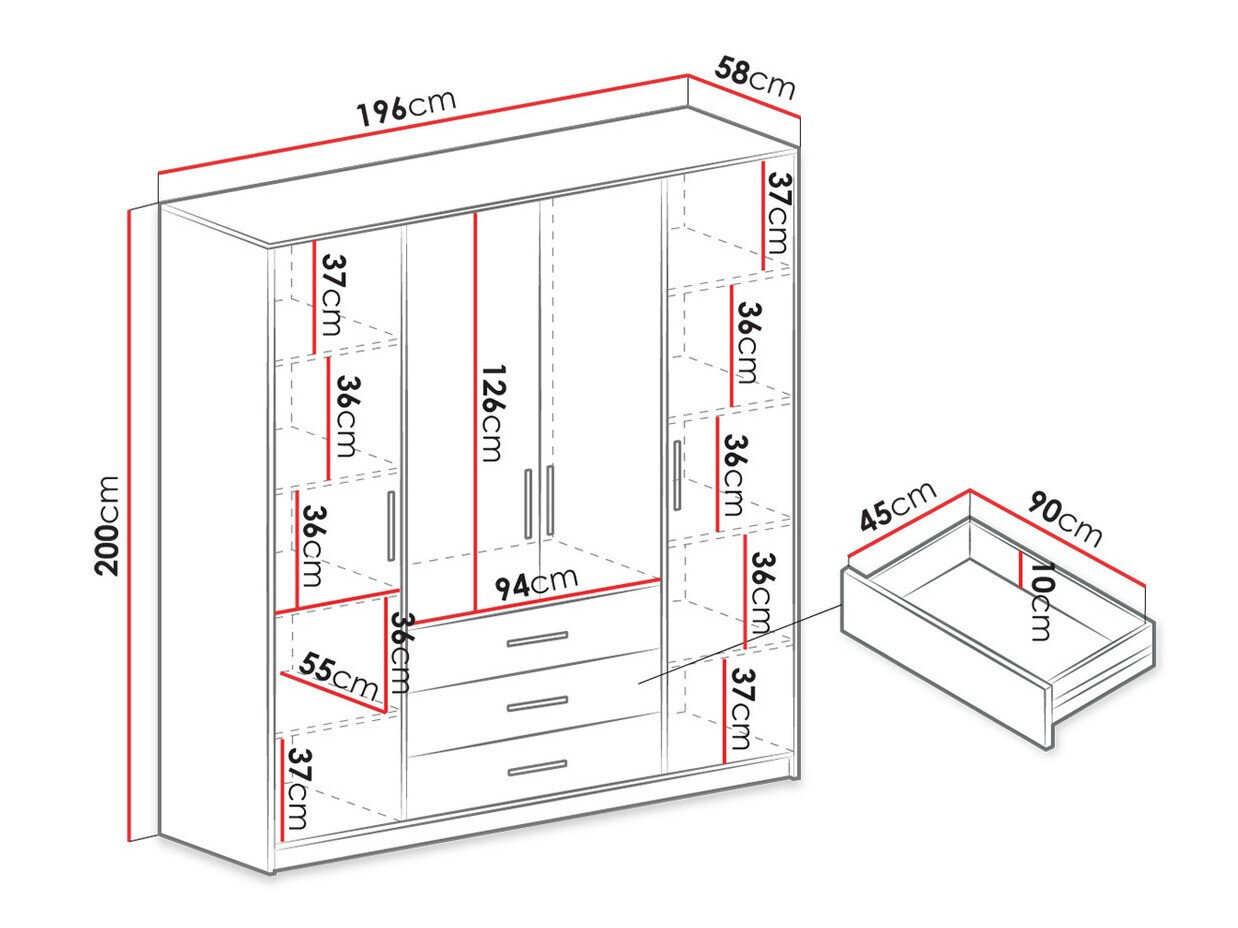 Garderobeskab Delbalo 101 (Grøn)
