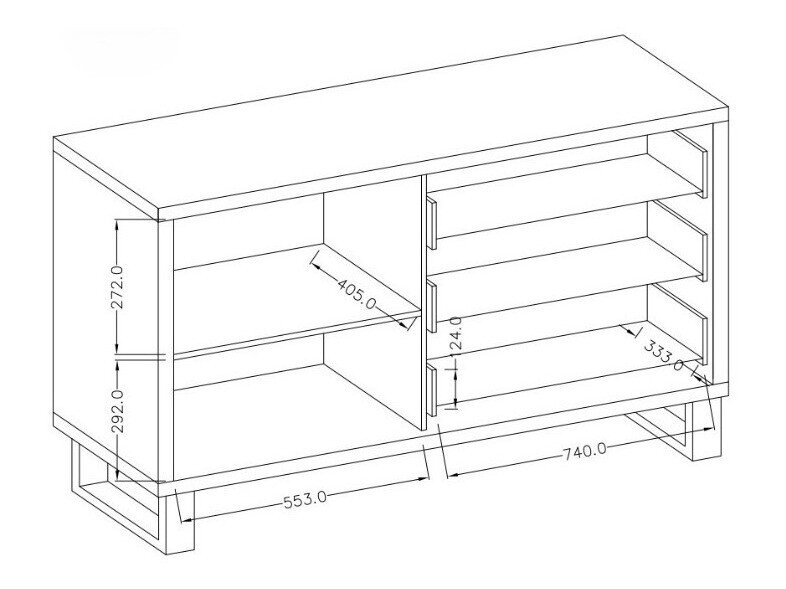 Kommode Avicavu 109 (Wotan eg + Sort)