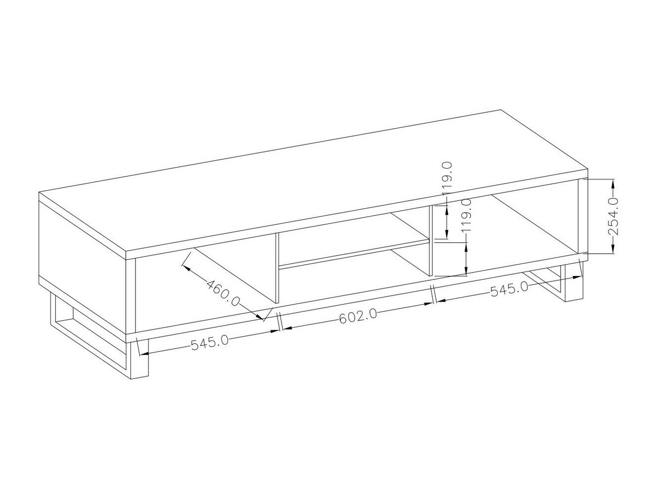 TV-bord Avicavu 101 (Wotan eg + Sort)