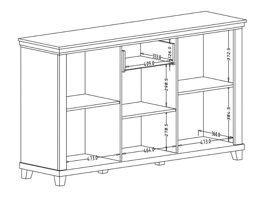 Kommode Tolnue 106 (Mørkegrøn + Lefkas eg)