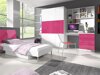 Skrivebord Salmere 109 (Hvid + Glansfuld hvid + Glossy pink)