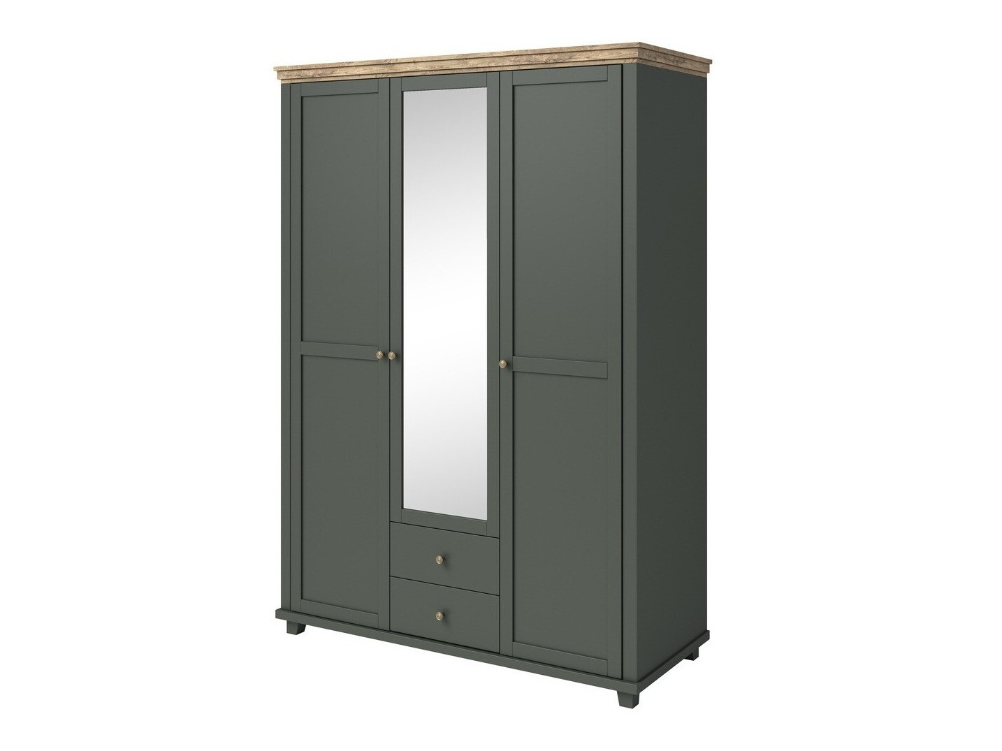 Garderobeskab Tolnue 114 (Mørkegrøn + Lefkas eg)