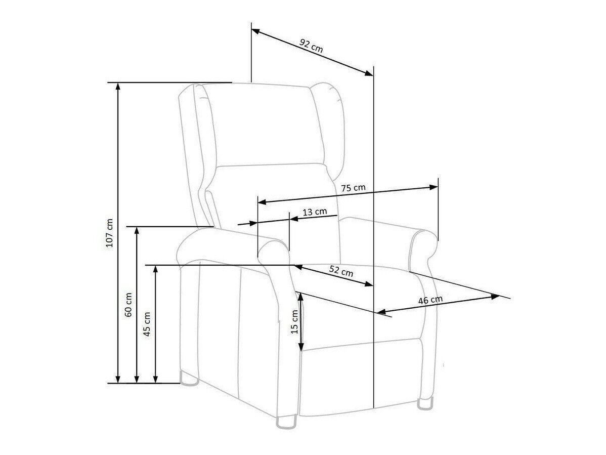 Hvilestol Houston 878 (Grå)