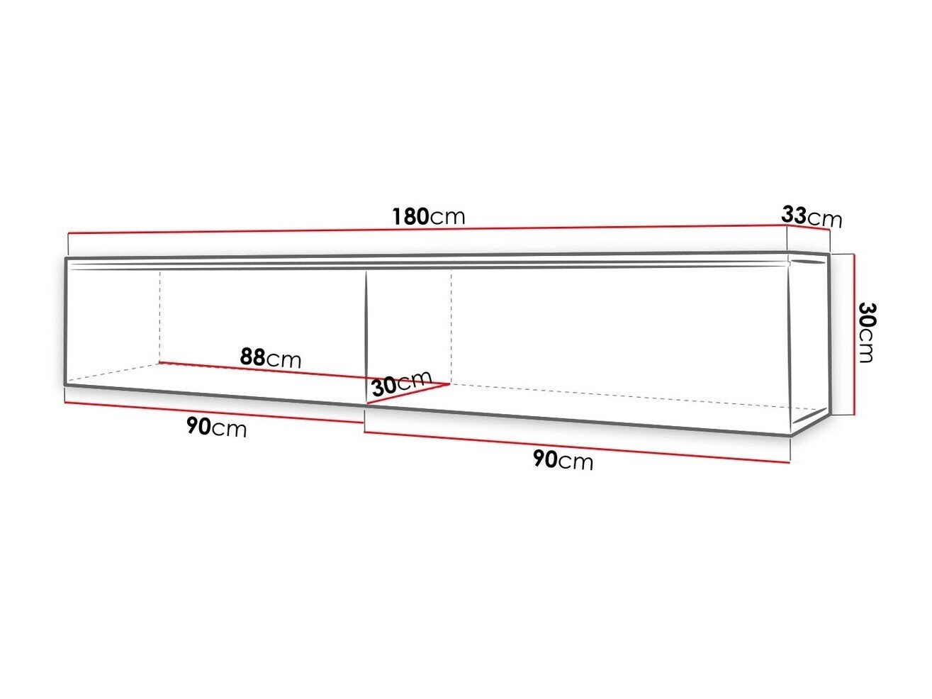 TV-bord Sarasota 121 (Beton)