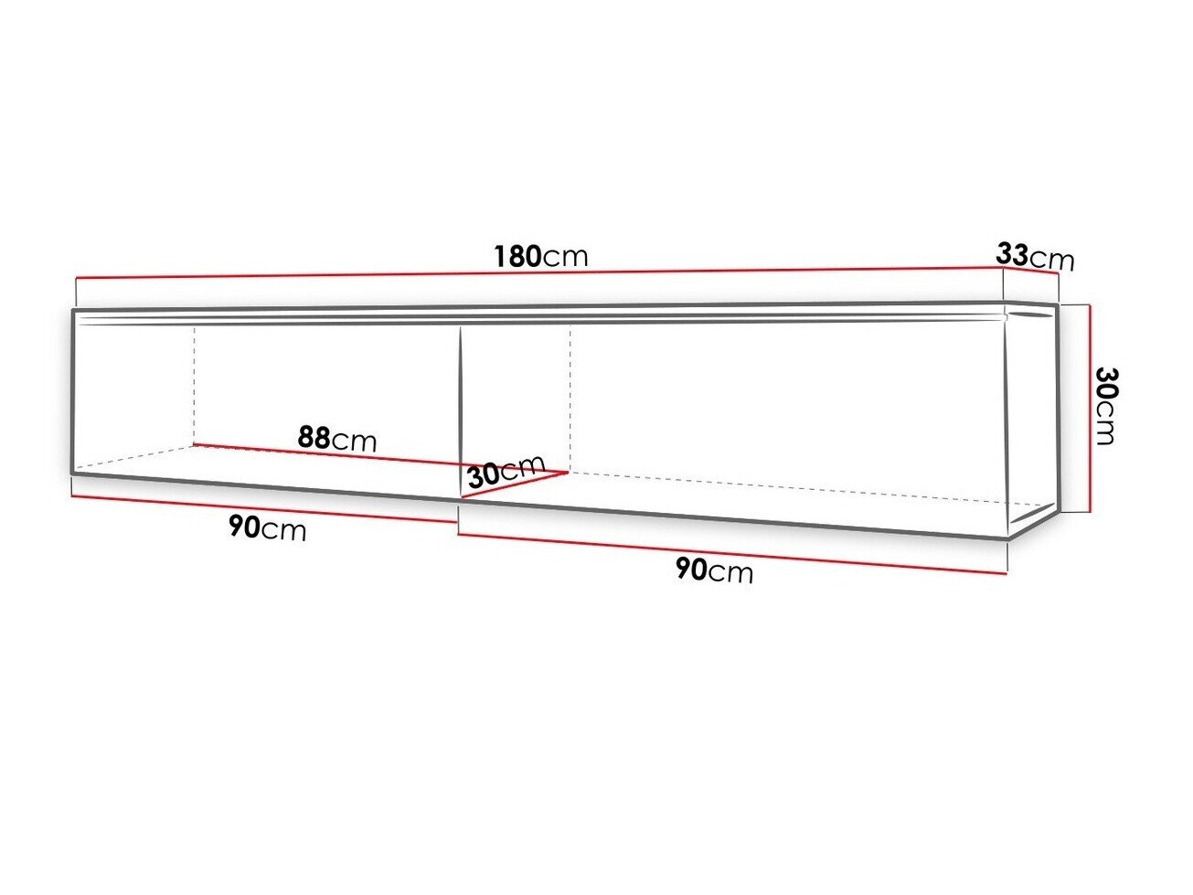 TV-bord Sarasota 121 (Modnet træ)