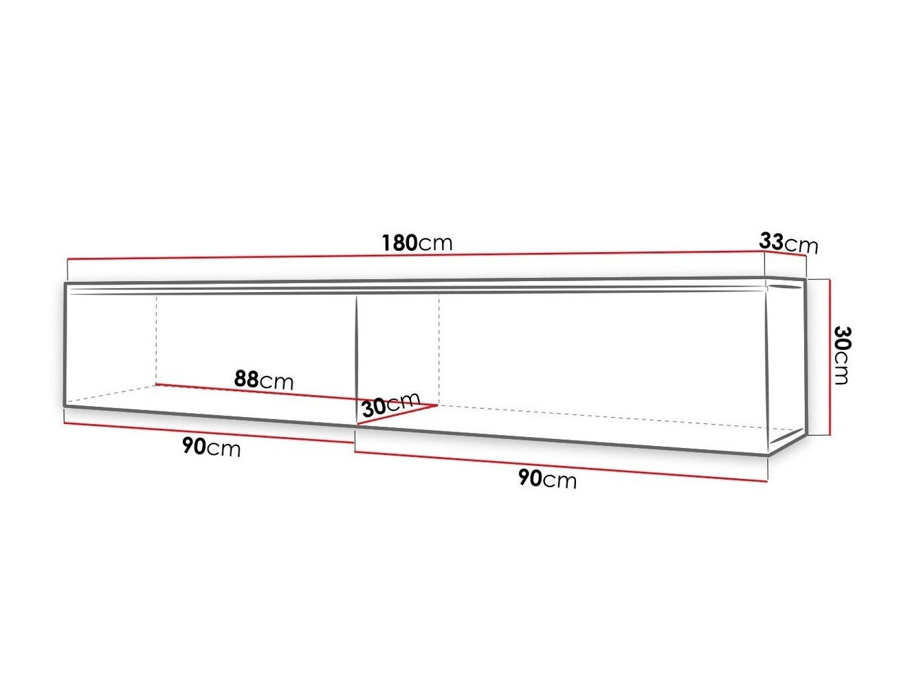 TV-bord Sarasota 121 (Wotan eg)