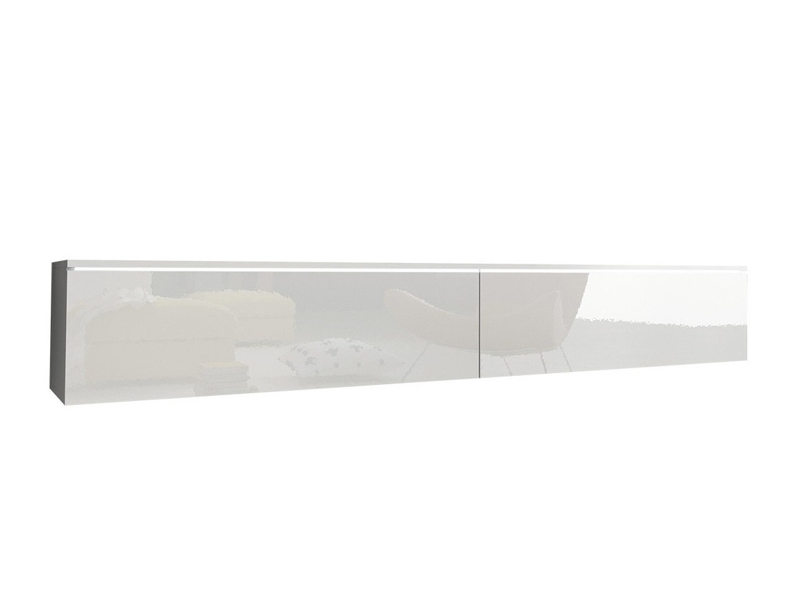 TV-bord Scientia I (Hvid + Glansfuld hvid)