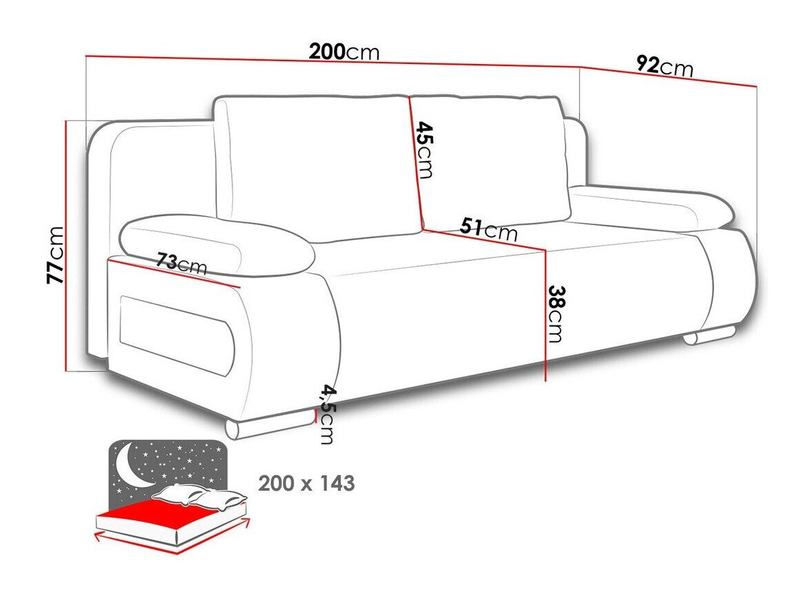 Sovesofa Comfivo 144 (Manila 18 + Manila 31)