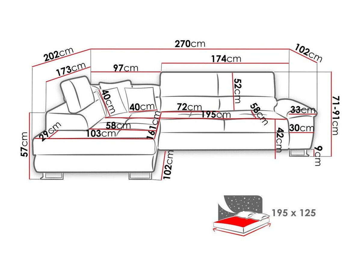 Hjørnesofa Comfivo 166 (Uttario Velvet 2979 + Senegal 825)