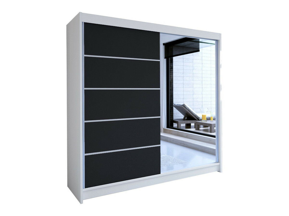 Garderobeskab Closico Cavaris III (Hvid + Sort)