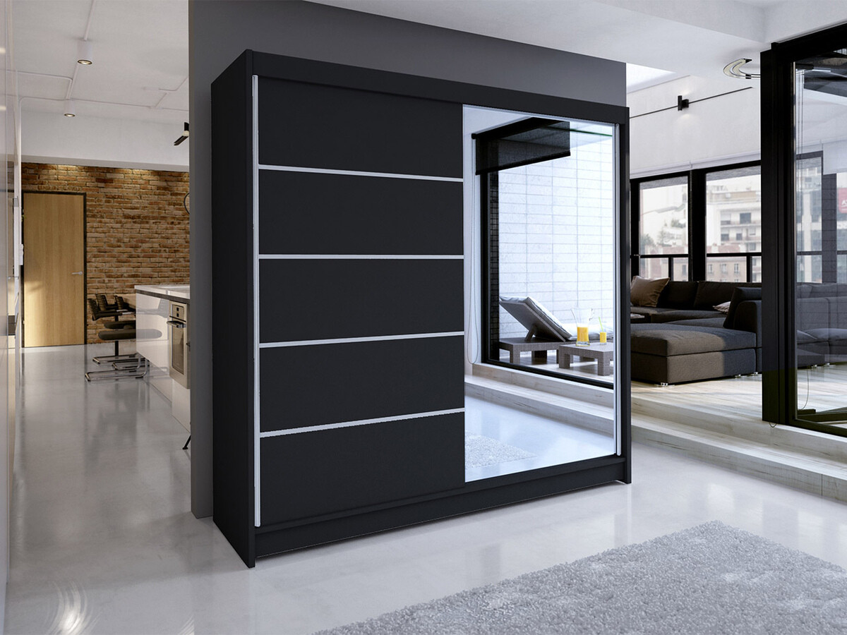 Garderobeskab Closico Cavaris III (Sort)