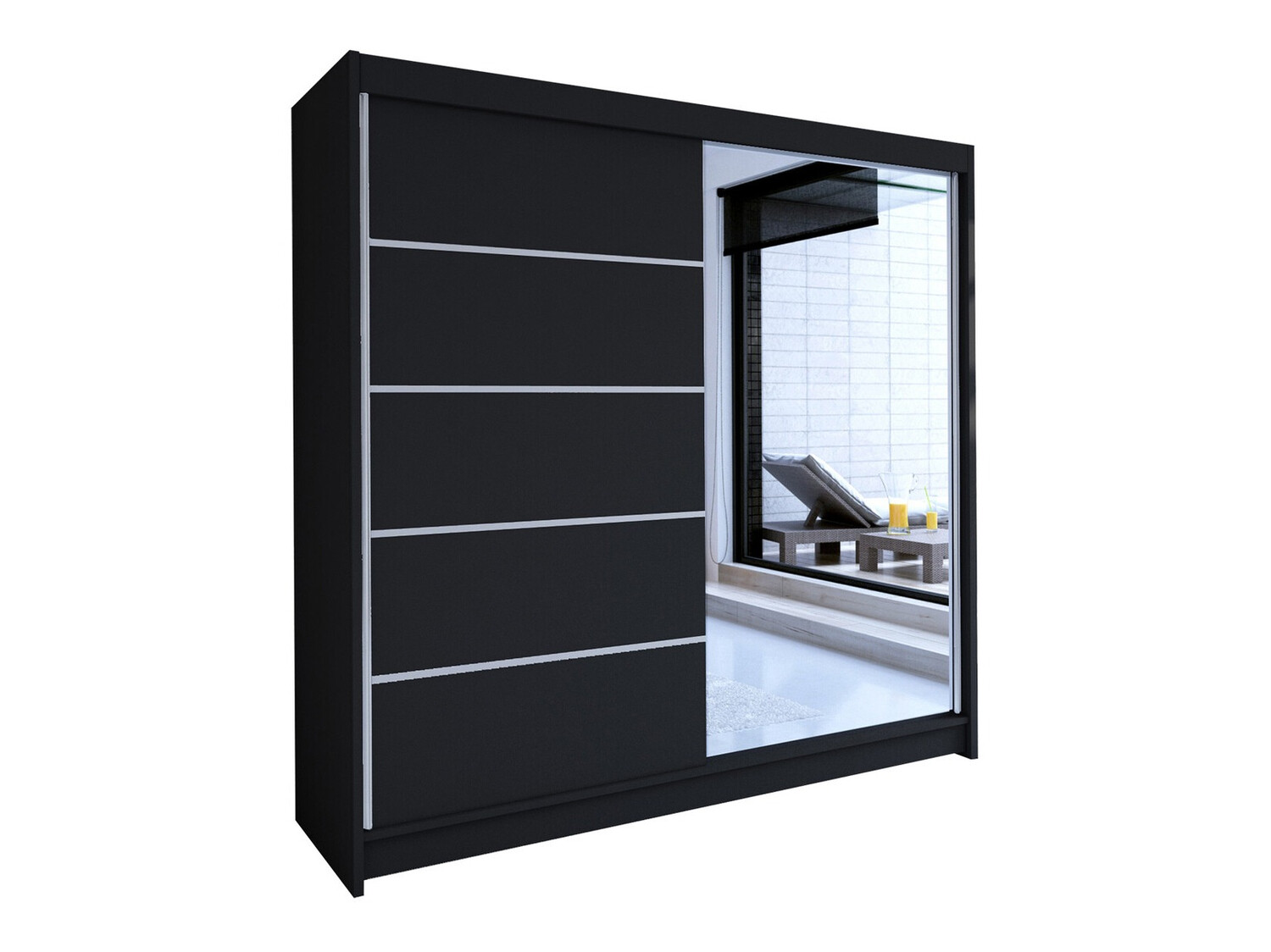 Garderobeskab Closico Cavaris III (Sort)