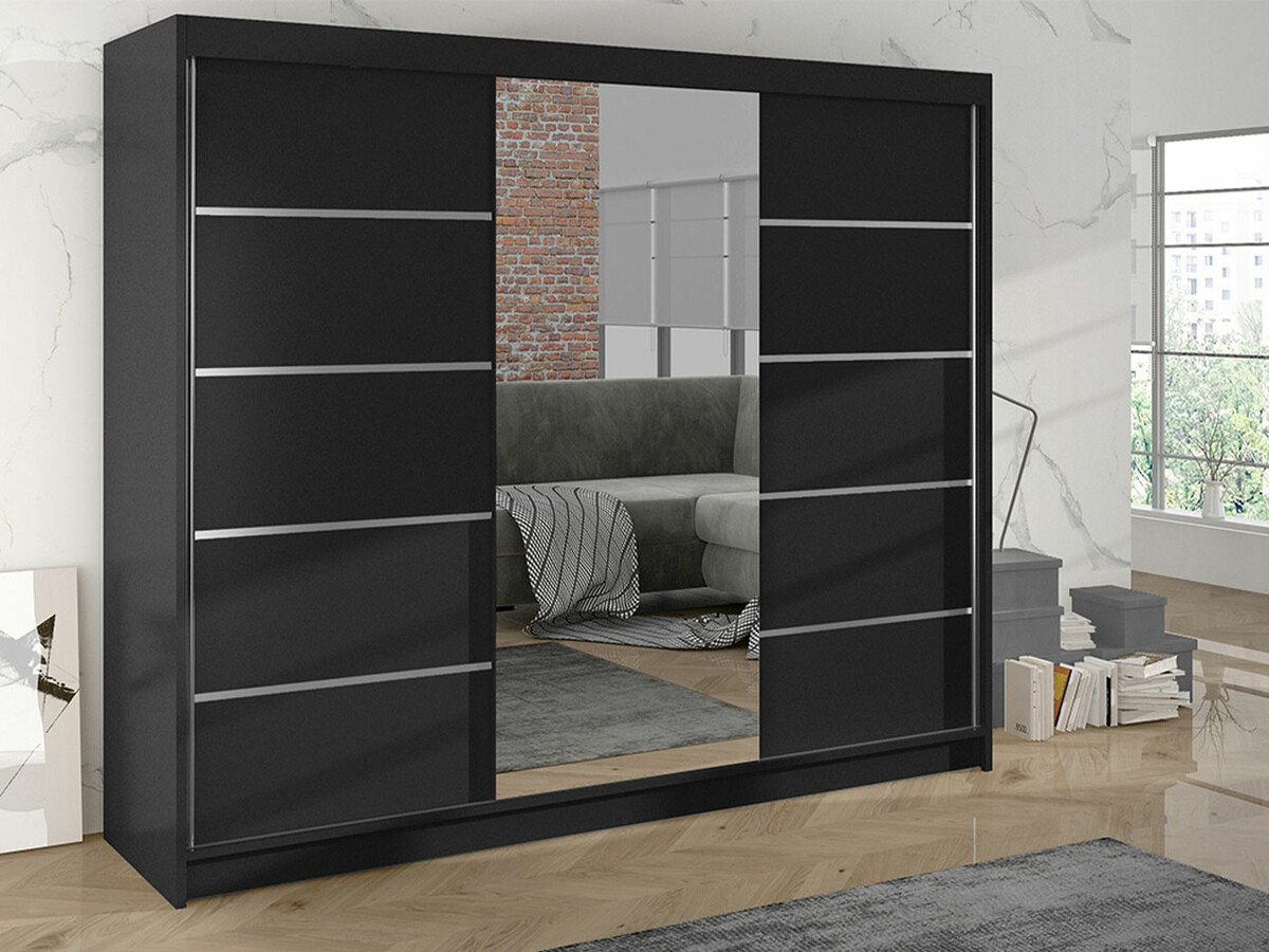 Garderobeskab Closico Durion IV (Sort)