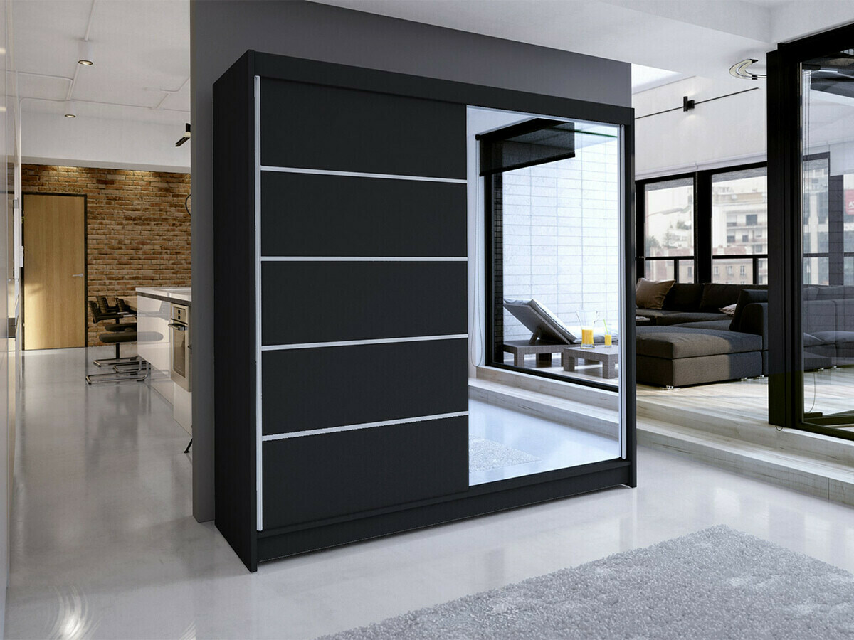 Garderobeskab Closico Cavaris III (Sort)