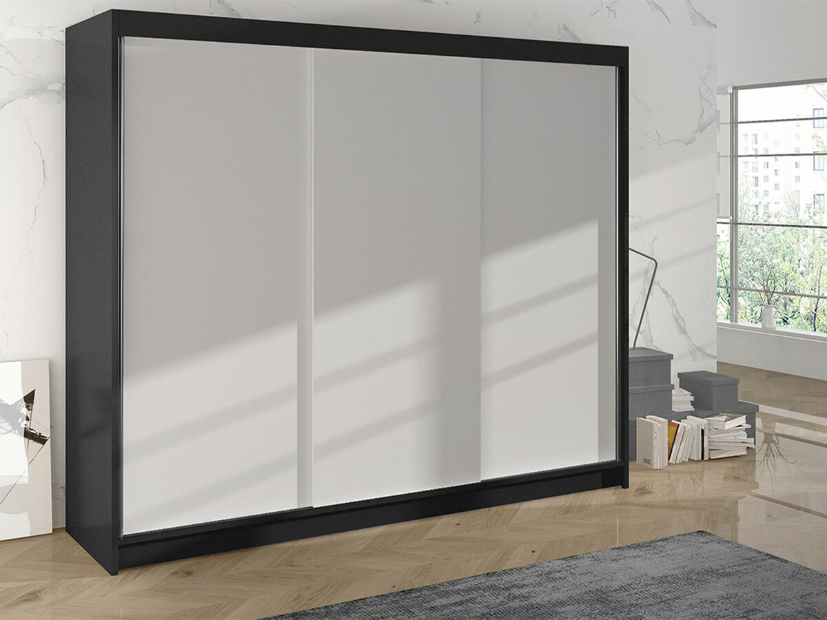 Garderobeskab Closico Durion II (Sort + Hvid)