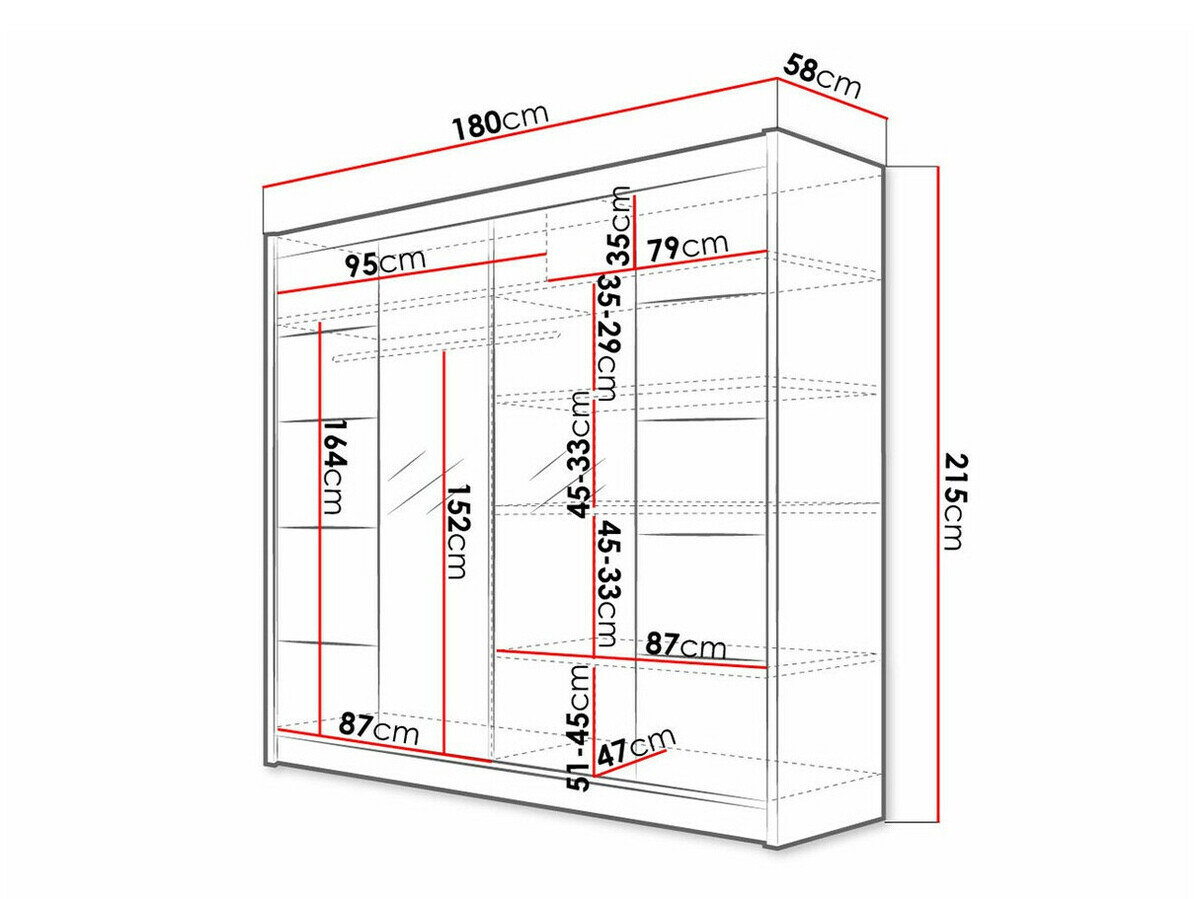 Garderobeskab Closico 154 (Sonoma eg)