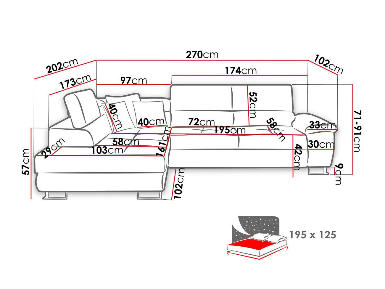 Hjørnesofa Comfivo 166 (Soft 017 + Uttario Velvet 2971 + Kronos 02)